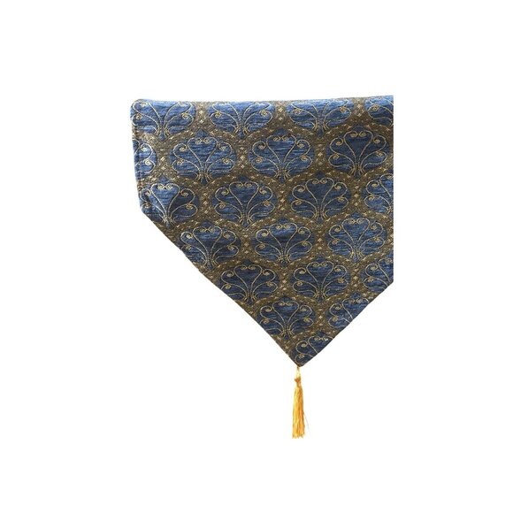 VTG Istanbul Decorative Table Runner W Gold Tassels 70% Cotton 30% Acrylic Read - Picture 3 of 9